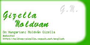 gizella moldvan business card
