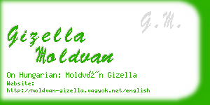gizella moldvan business card